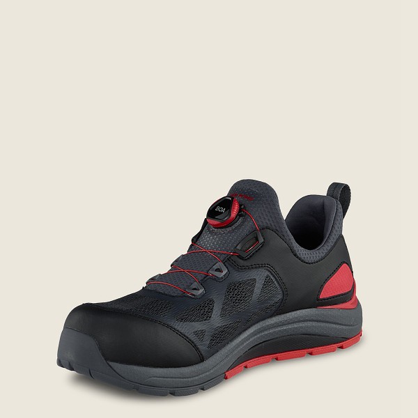 Chaussures de Travail Red Wing - Cooltech™ Athletics - Safety Toe - Noir/Rouge - Homme 581IUOSKB